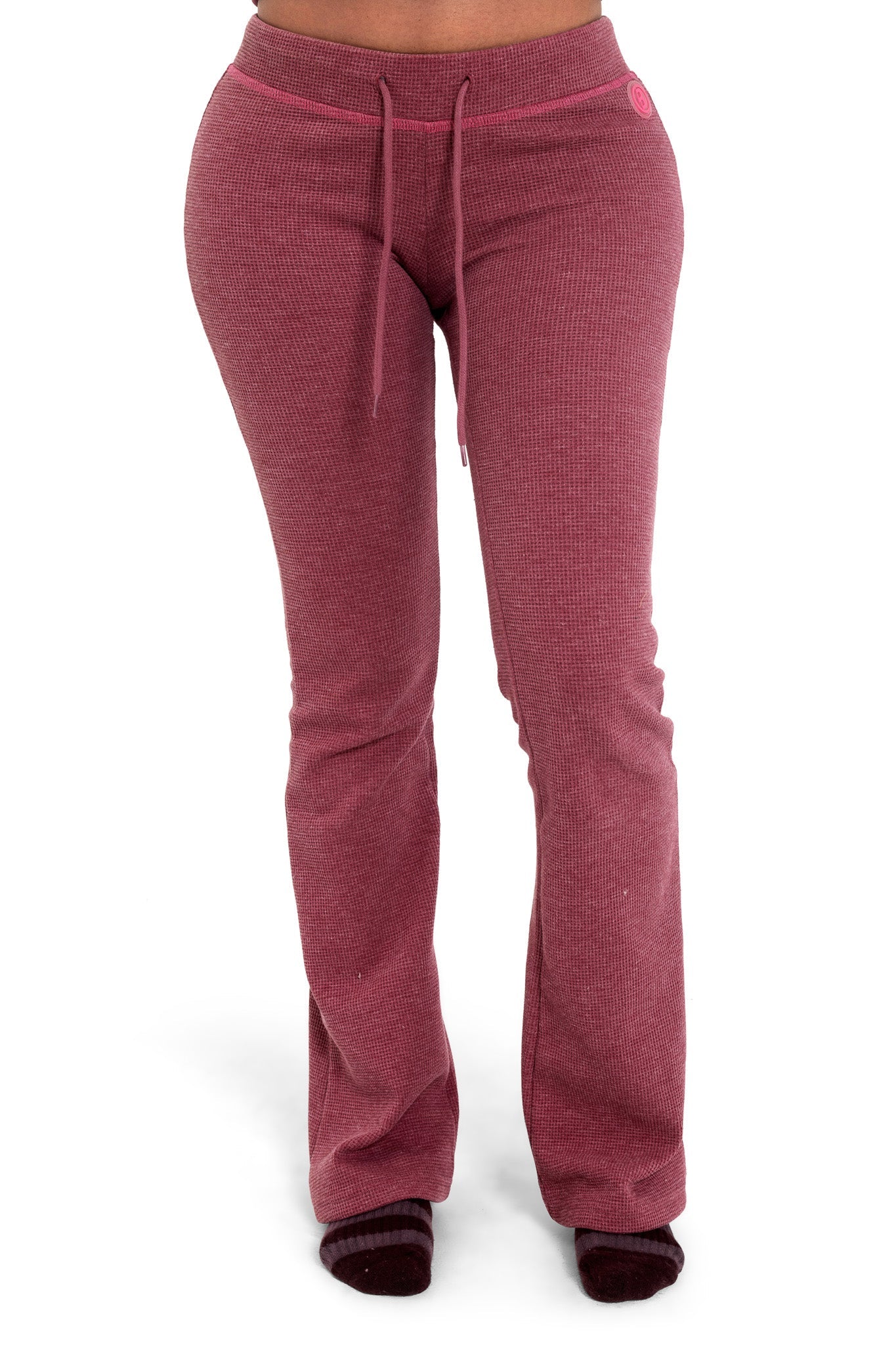 Waffle Knit Boot Cut Pants