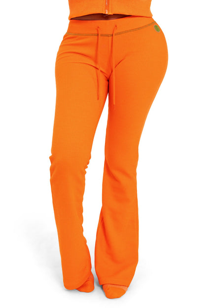 Waffle Knit Boot Cut Pants