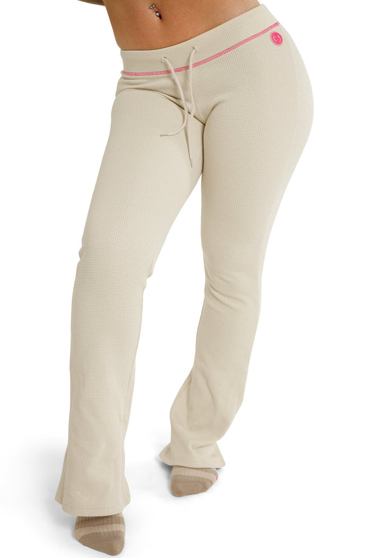 Waffle Knit Boot Cut Pants