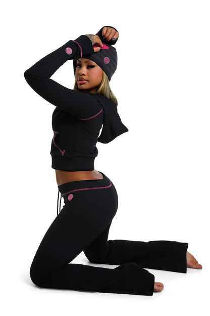 Waffle Knit Boot Cut Pants